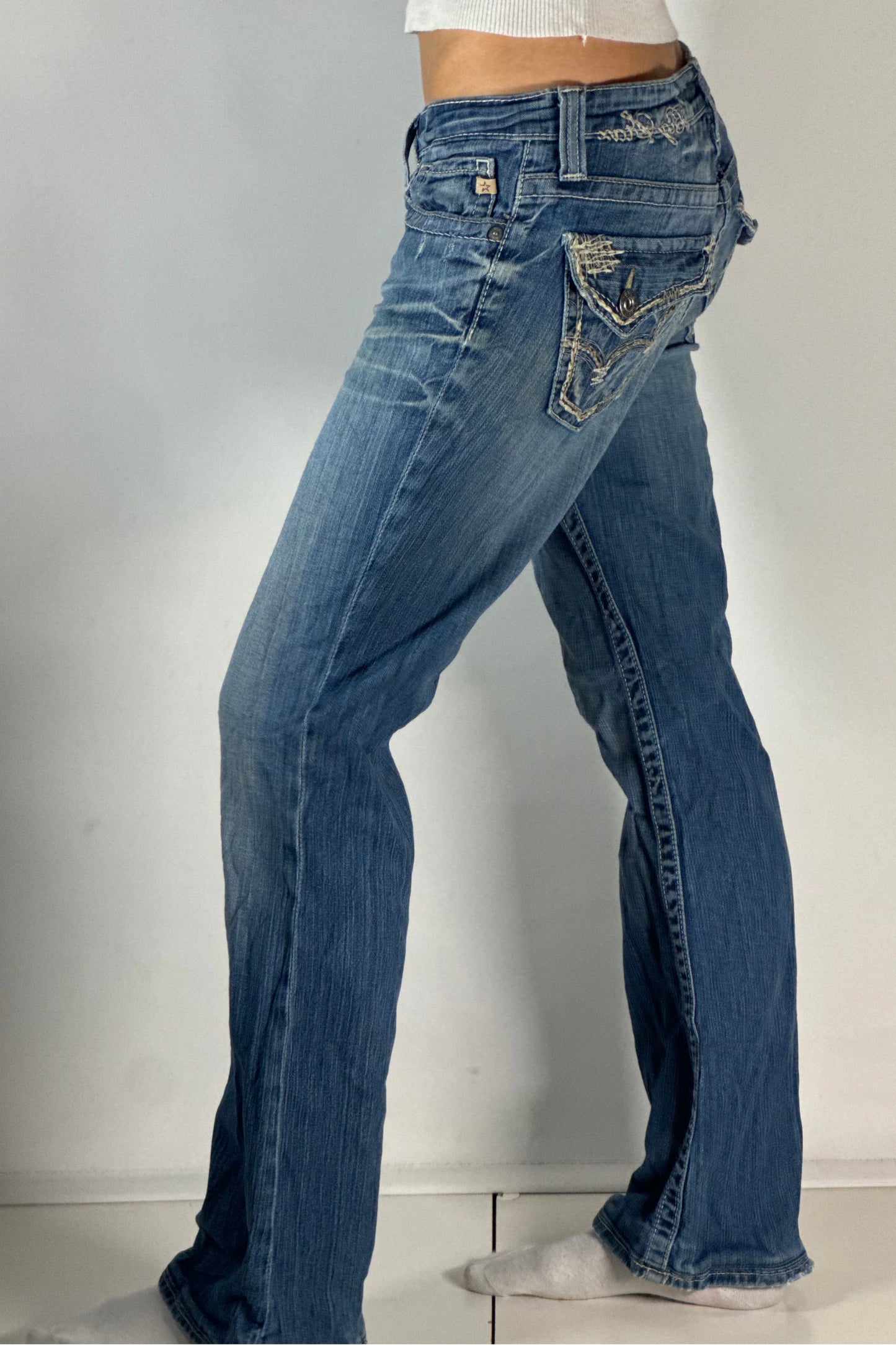 Lågmidjade jeans stl: S/M