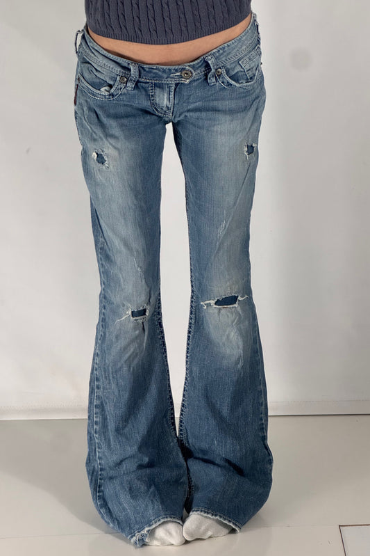 Lavtaljede jeans str: M