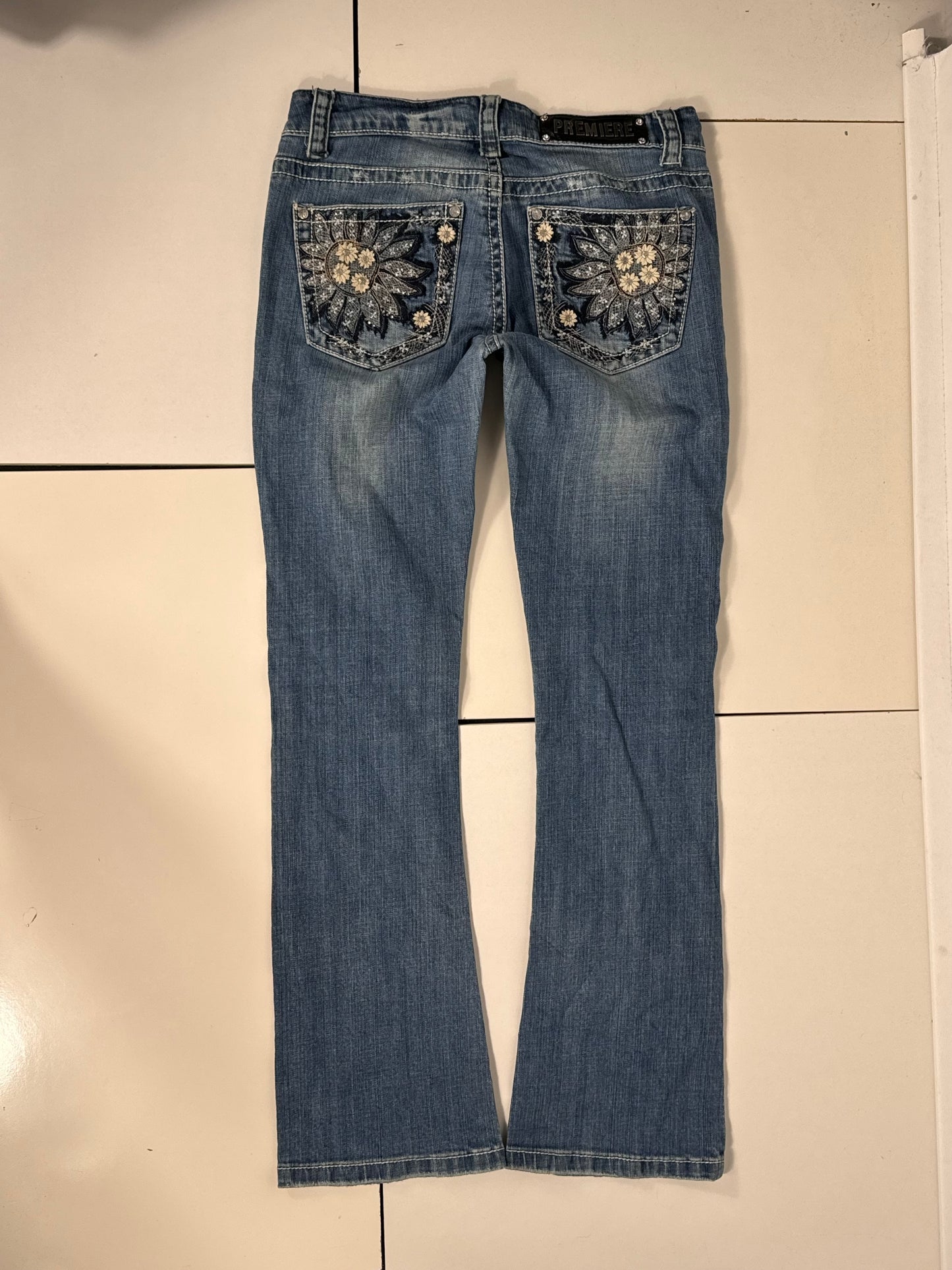 Lavtaljede jeans str: S