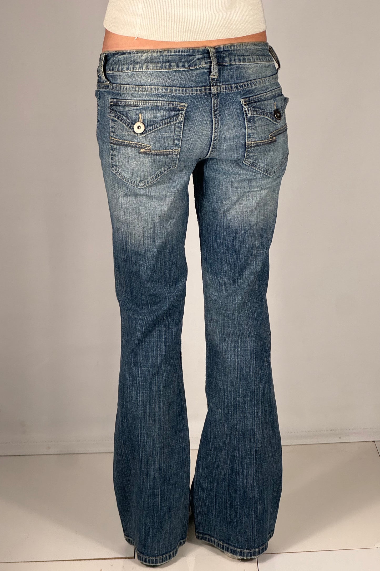 Lavtaljede jeans str: S
