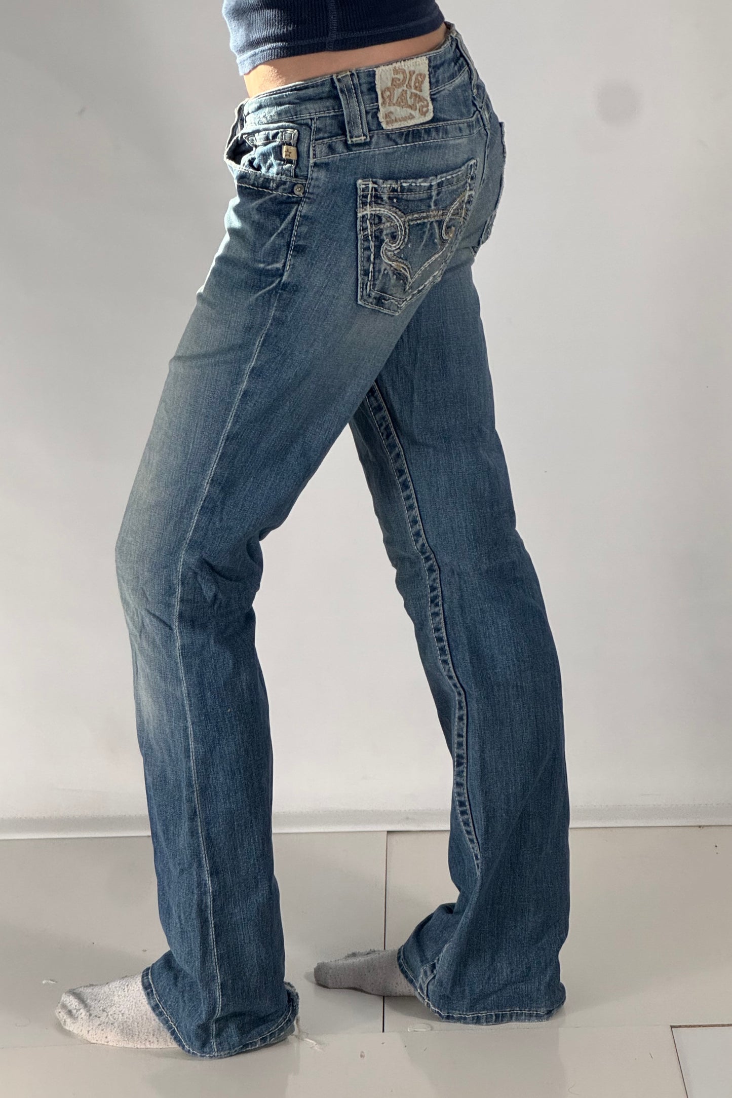 Lågmidjade jeans stl: S