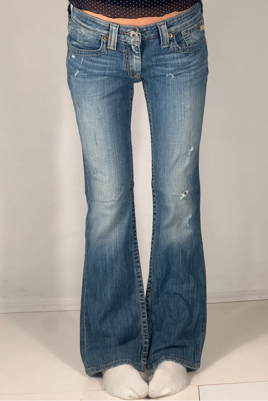 Lavtaljede jeans str: S