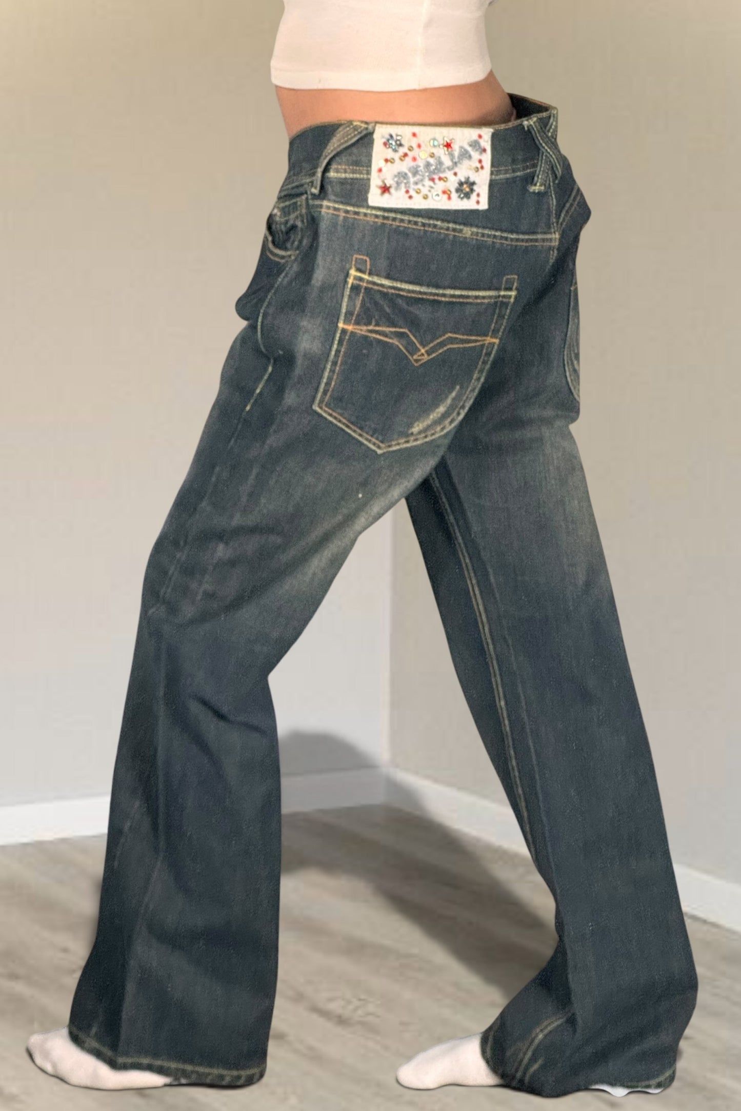 Lågmidjade jeans stl: L