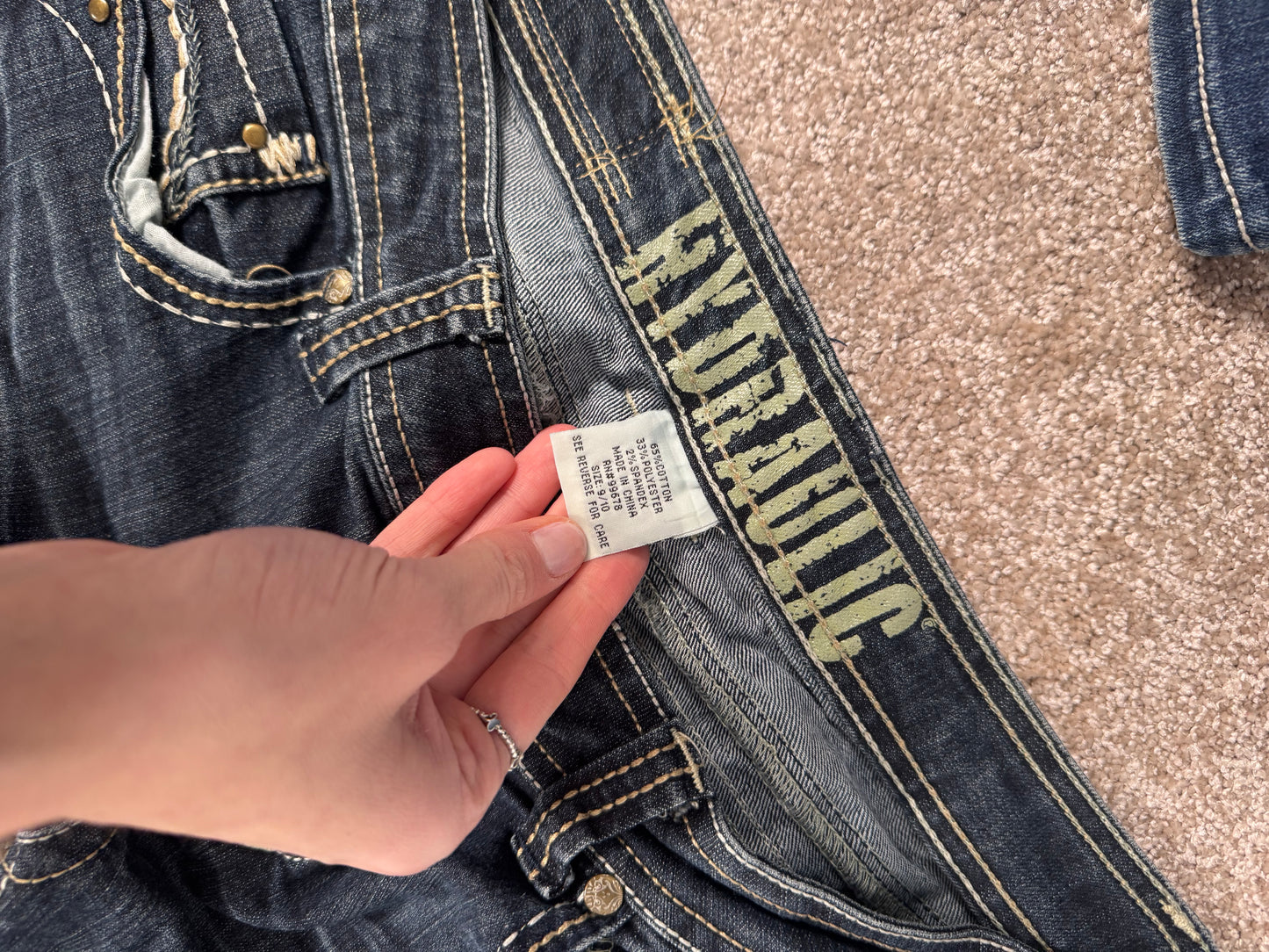 Lavtaljede jeans str: M