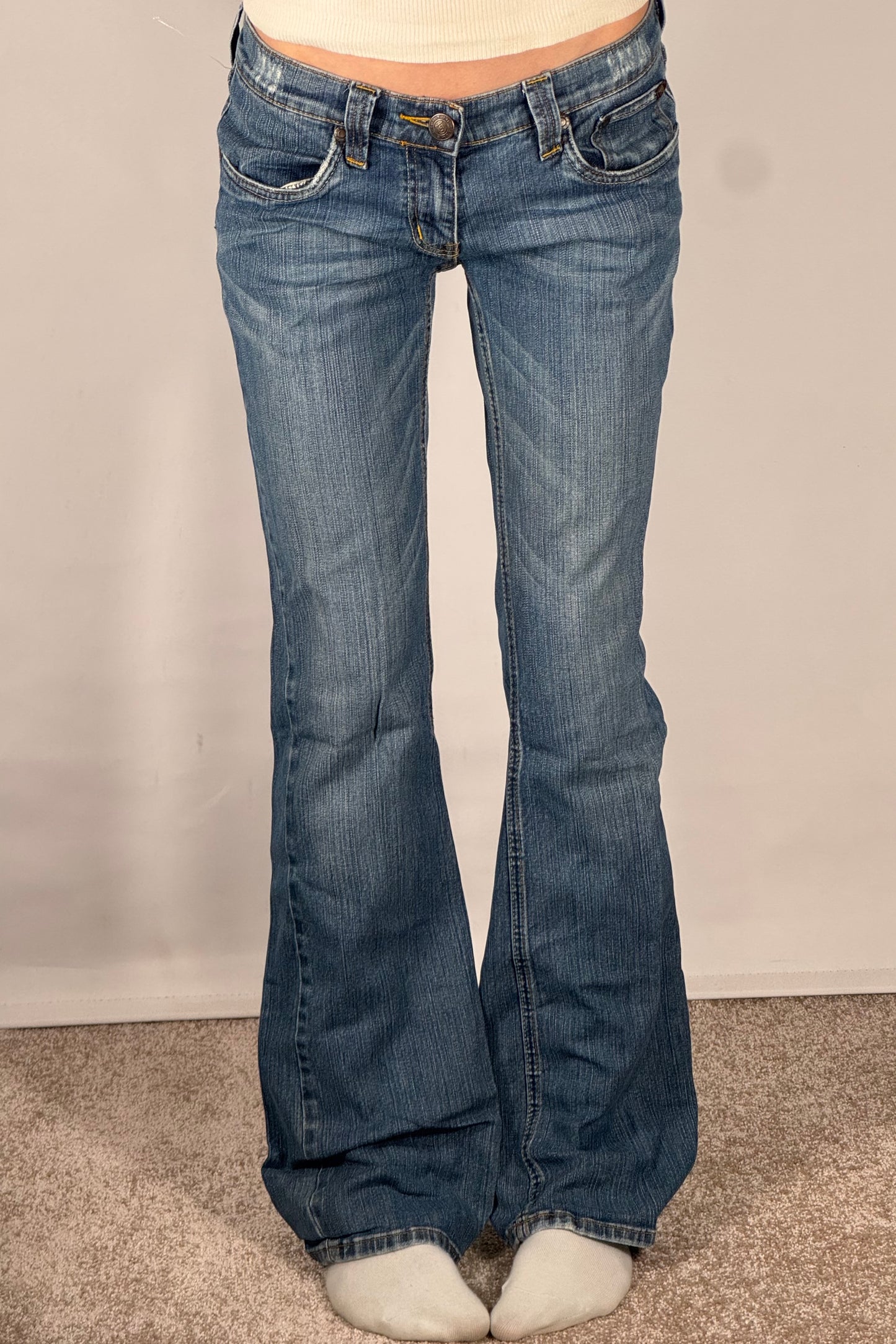 Lavtaljede jeans str: S