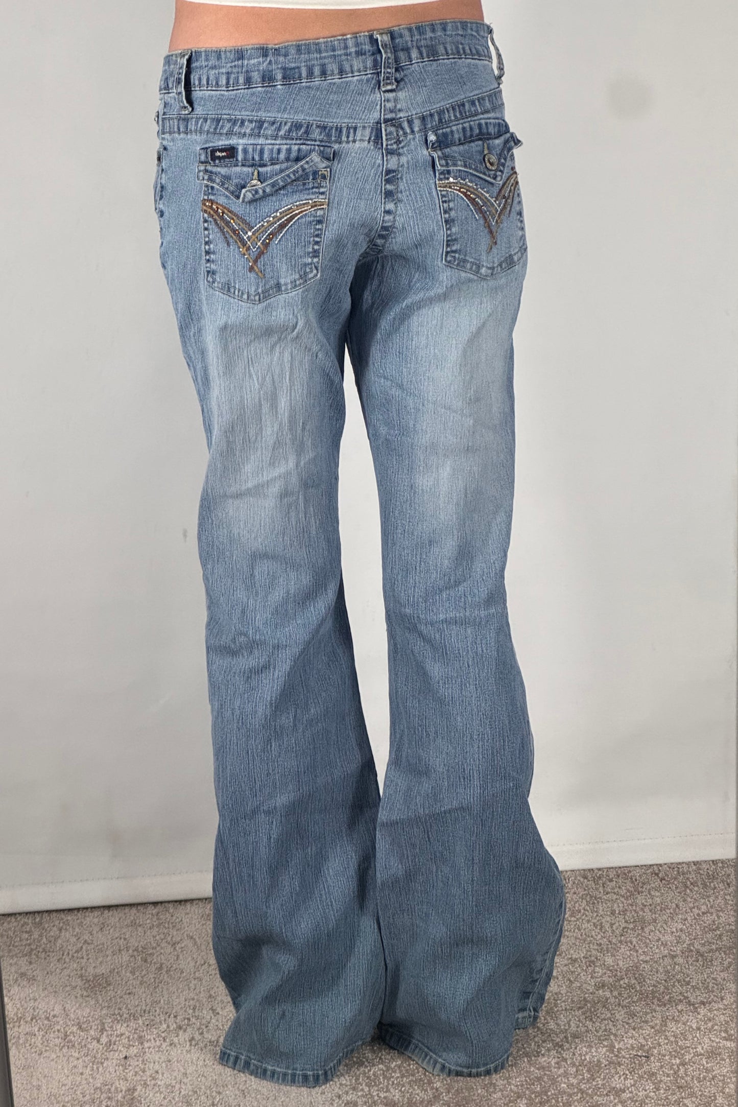 Lavtaljede jeans str: S