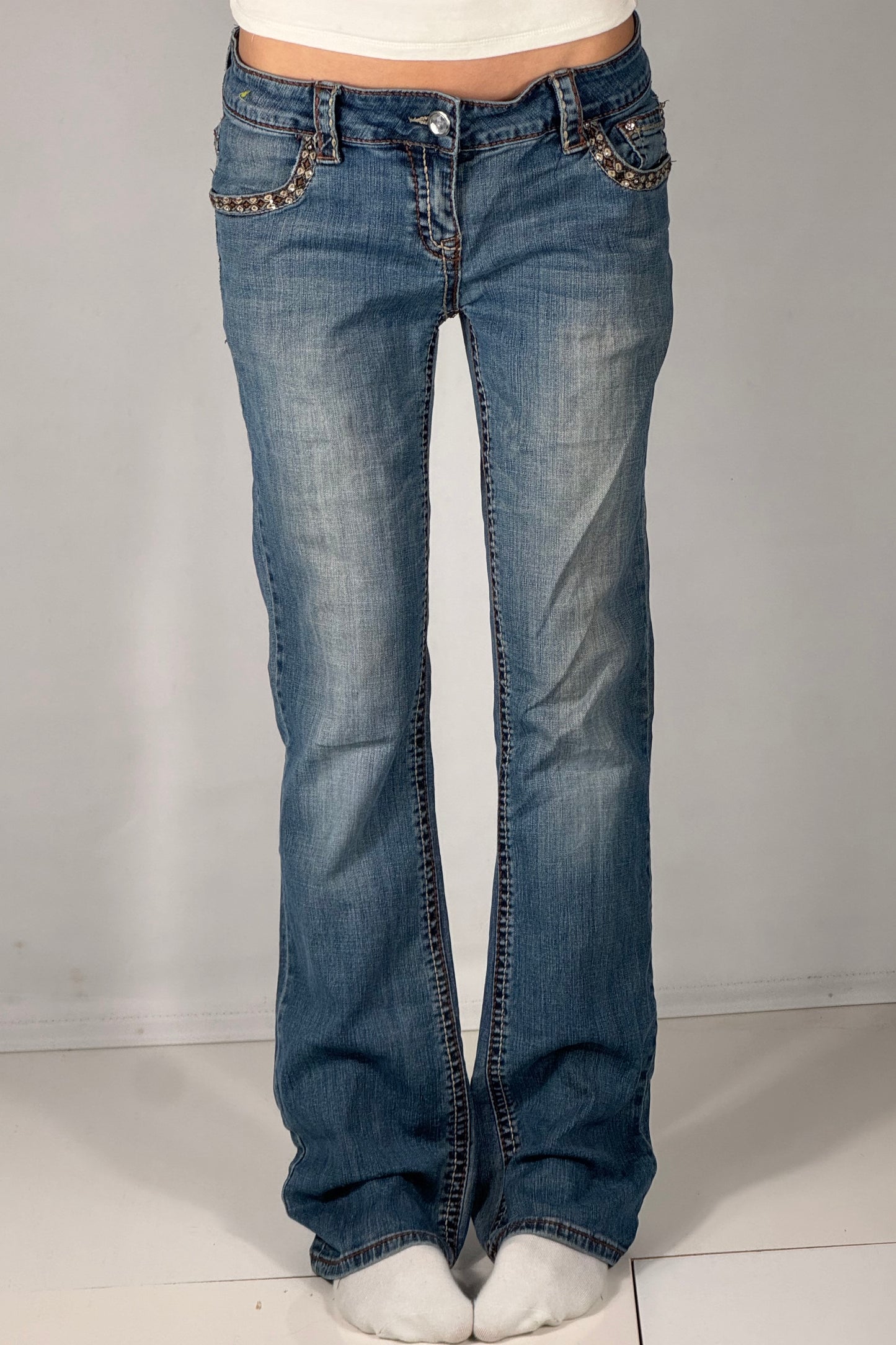 Lavlivede jeans str: S/M