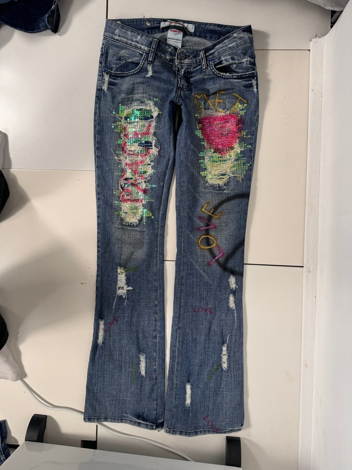 Lågmidjade jeans stl: S