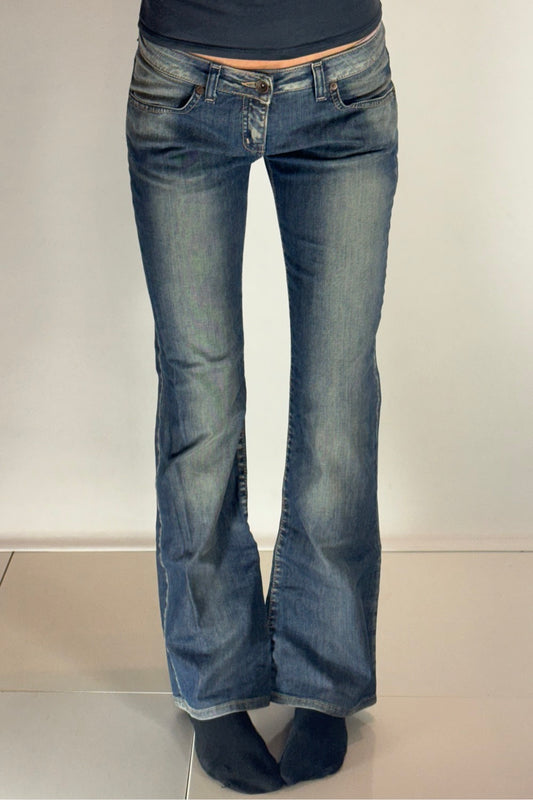 Lågmidjade jeans–stl: S