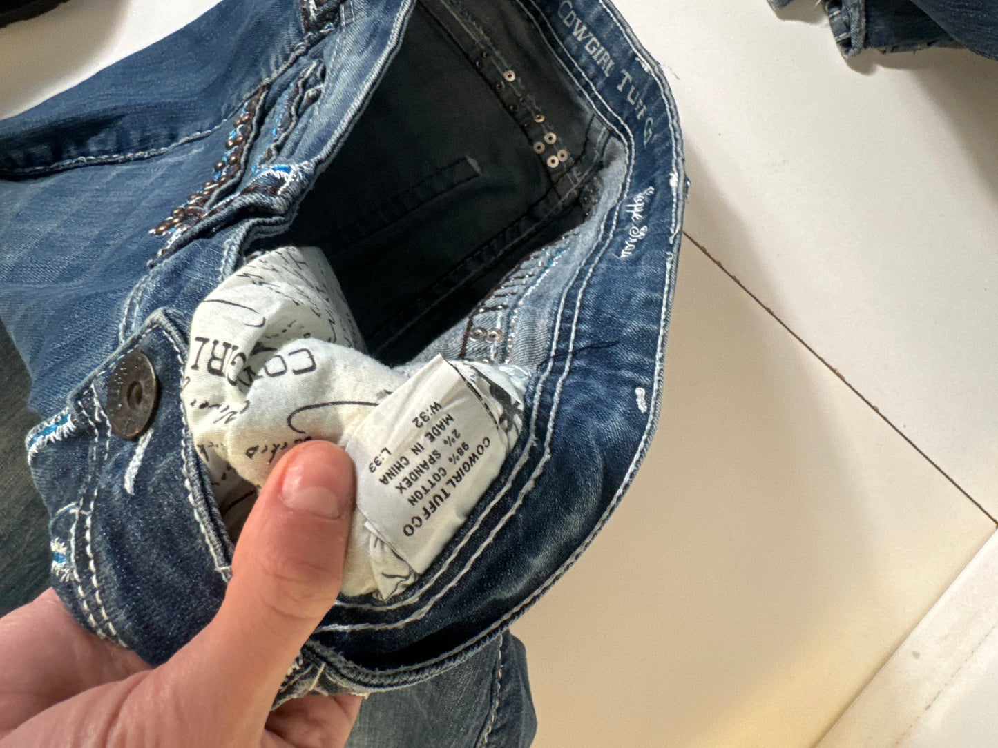 Lågmidjade jeans stl: S/M