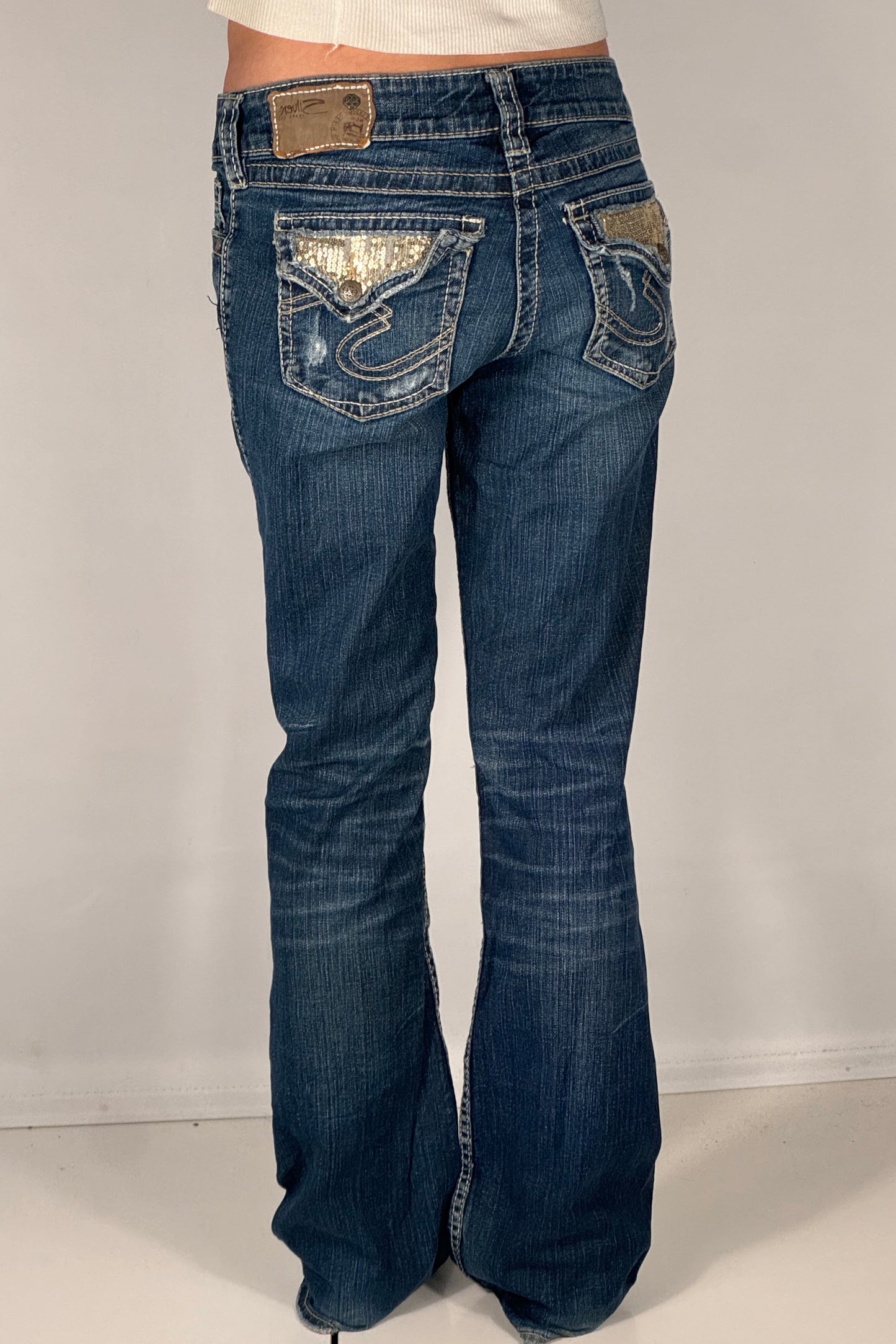 Lavtaljede jeans str: S