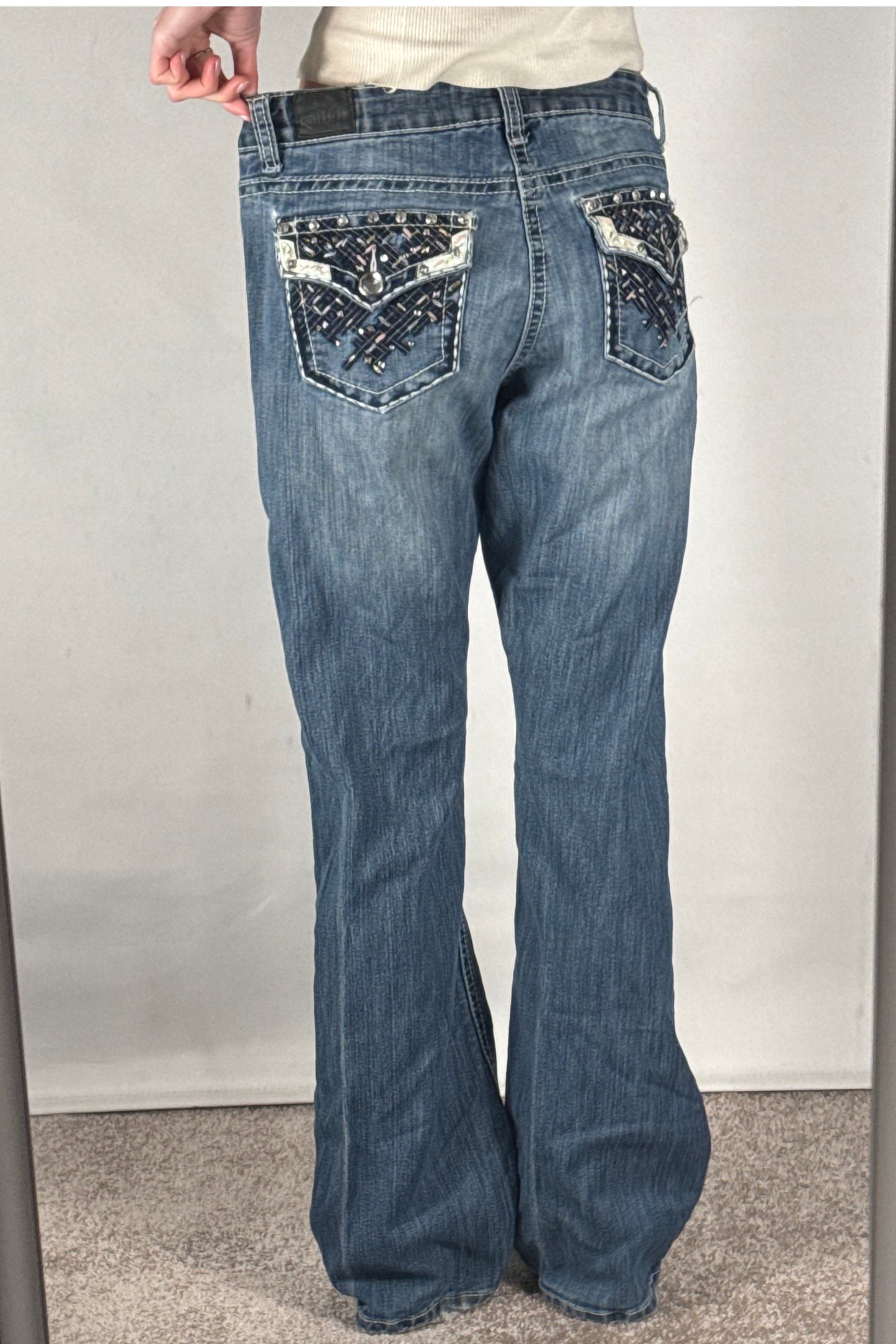 Lavtaljede jeans str: M