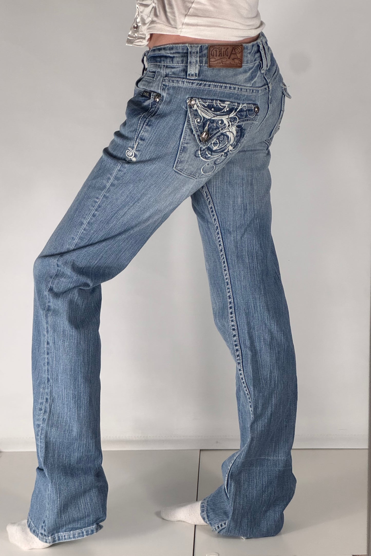 Lågmidjade jeans stl: S