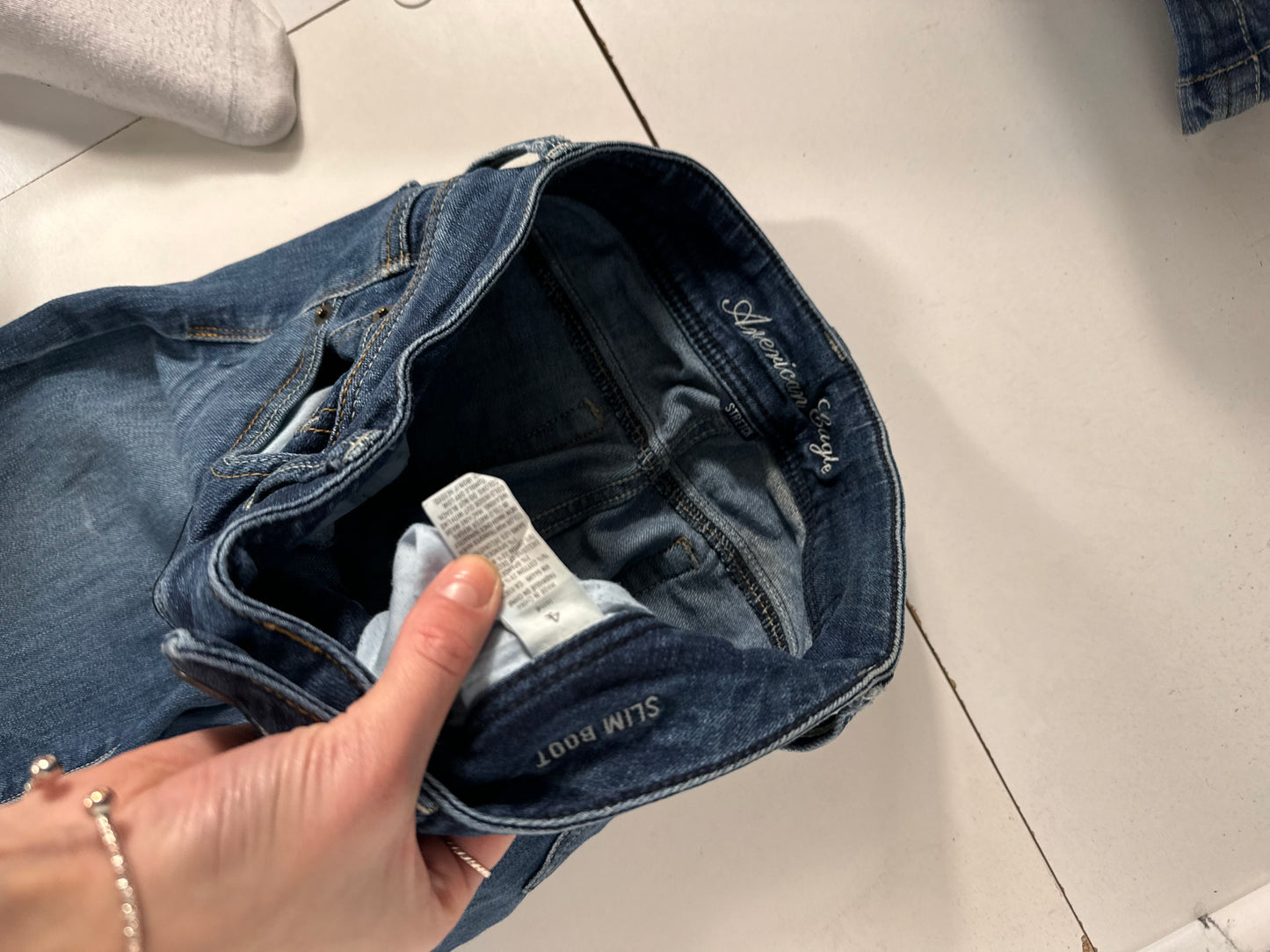 Lavlivede jeans str: XS