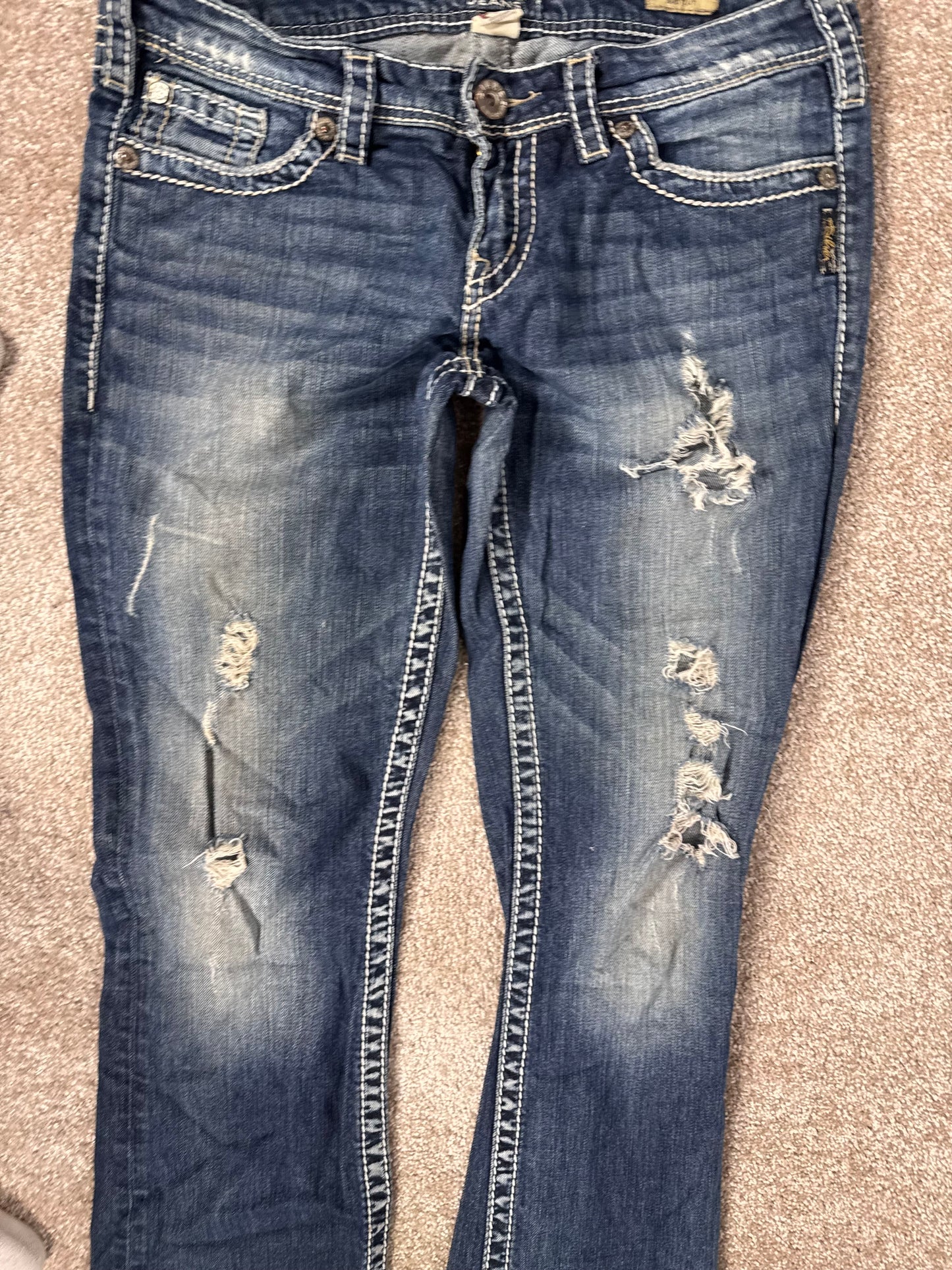 Lavtaljede jeans str: S