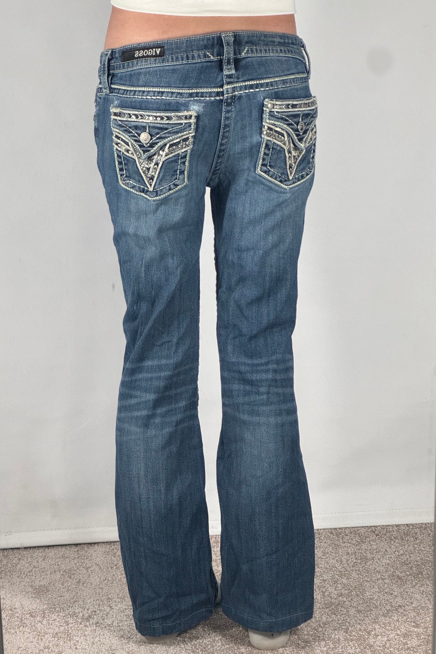 Lavtaljede jeans str: S