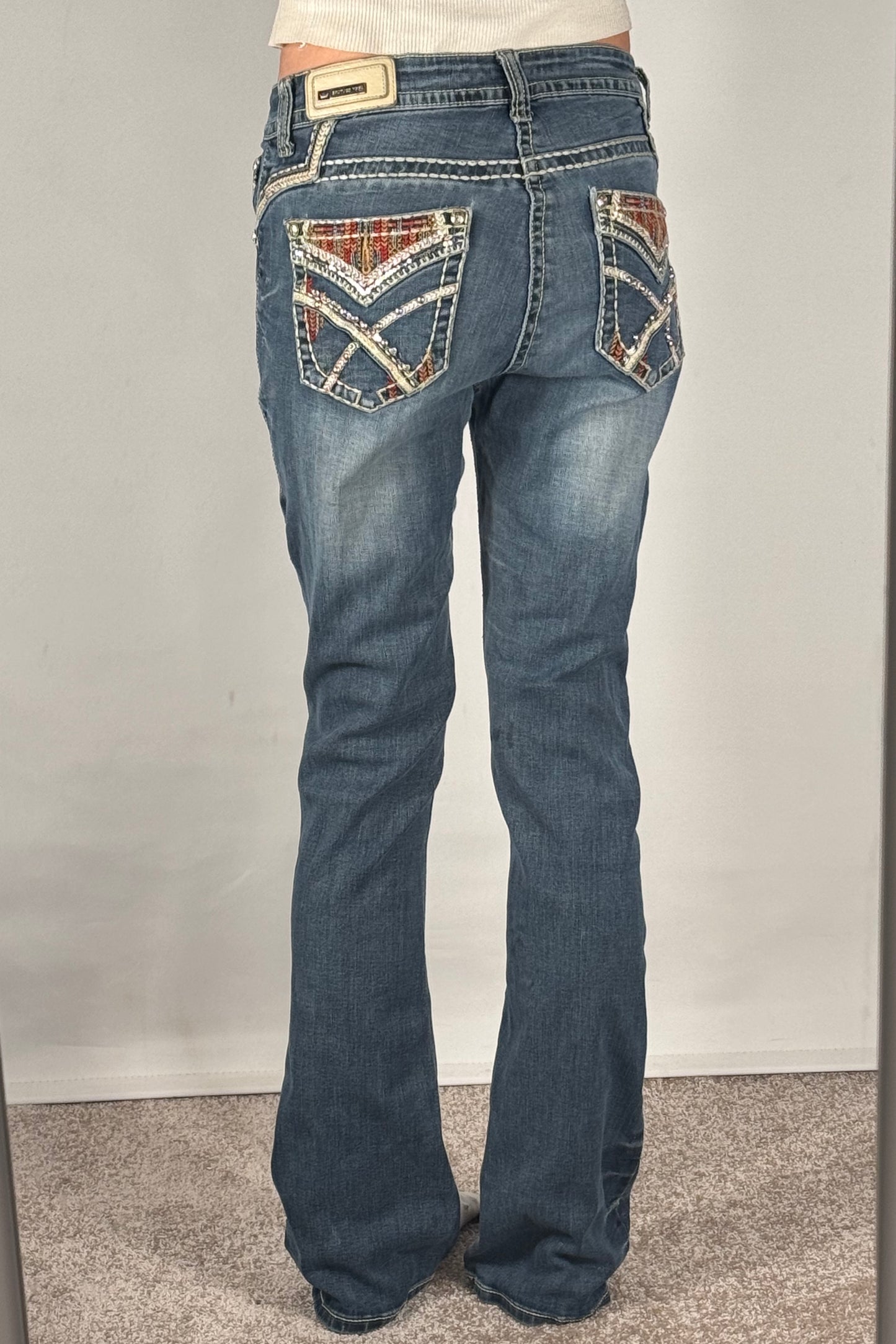 Utsvingte jeans str: XS