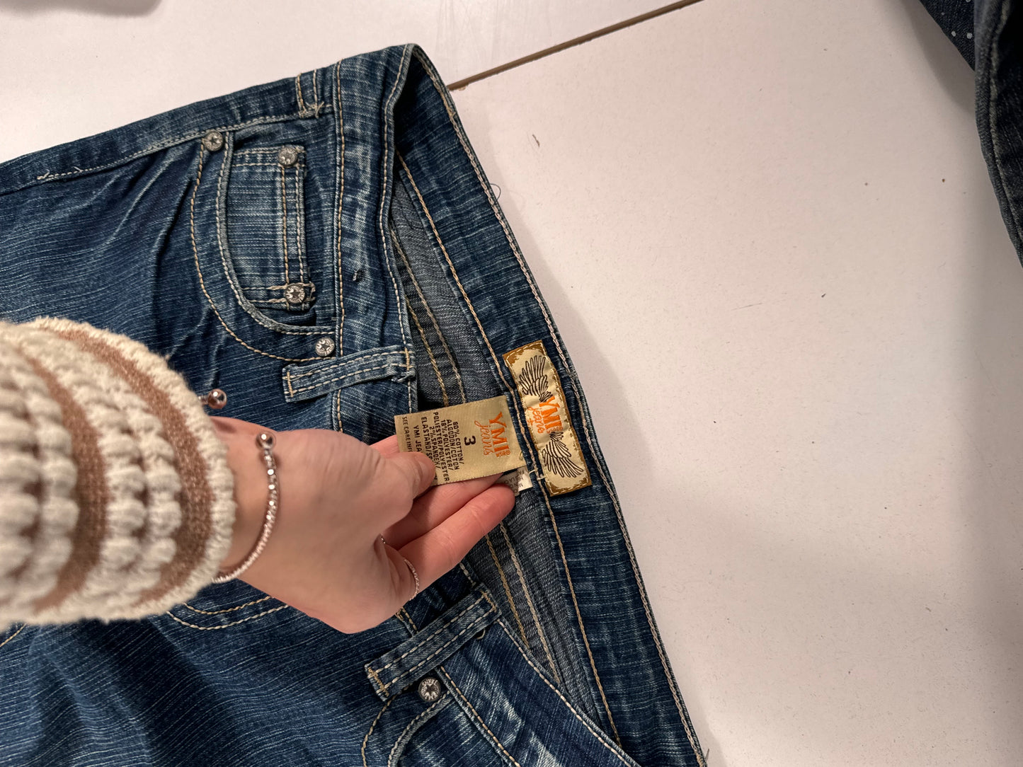 Lavtaljede jeans str: S