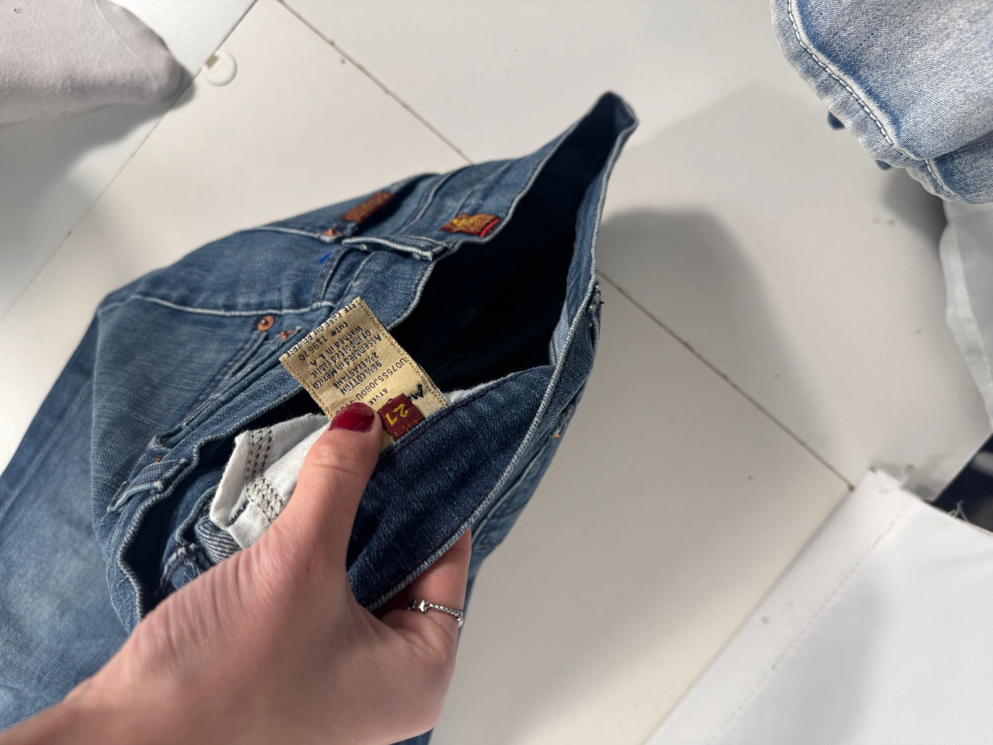 Lågmidjade jeans stl: S
