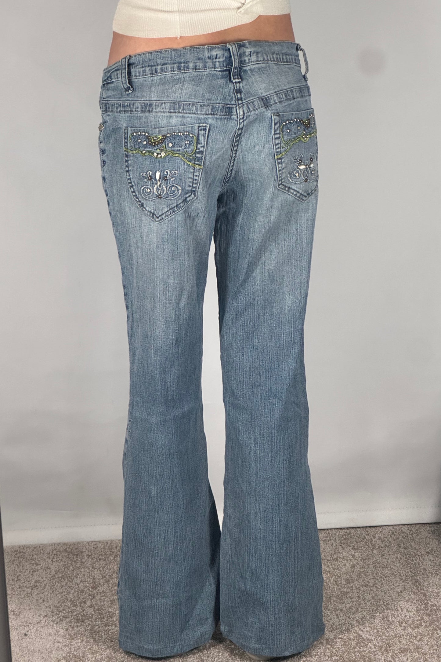Lavtaljede jeans str: S