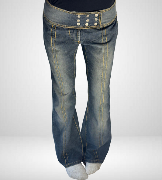 Lågmidjade jeans–stl: M