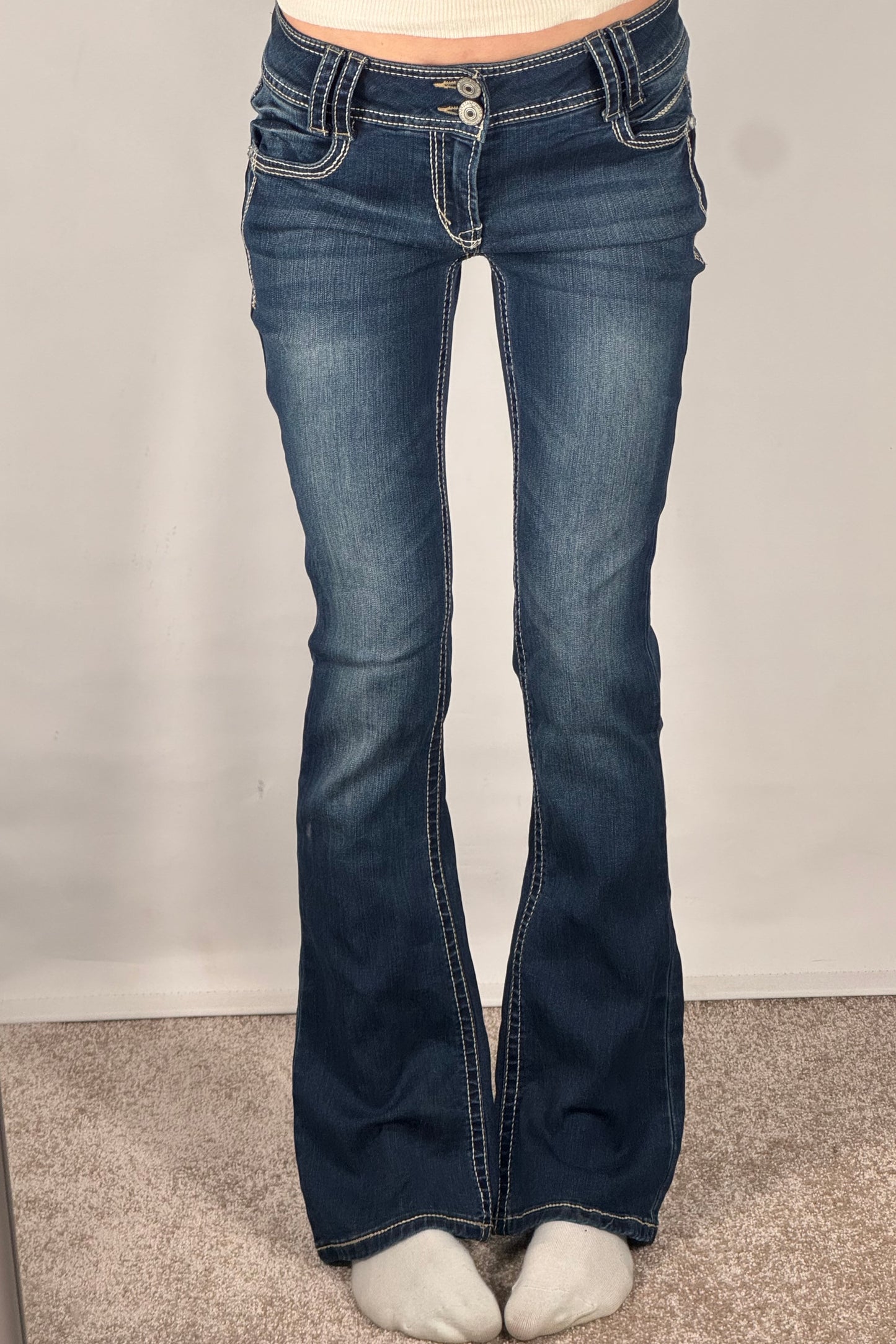 Lavmidede jeans str: XXS