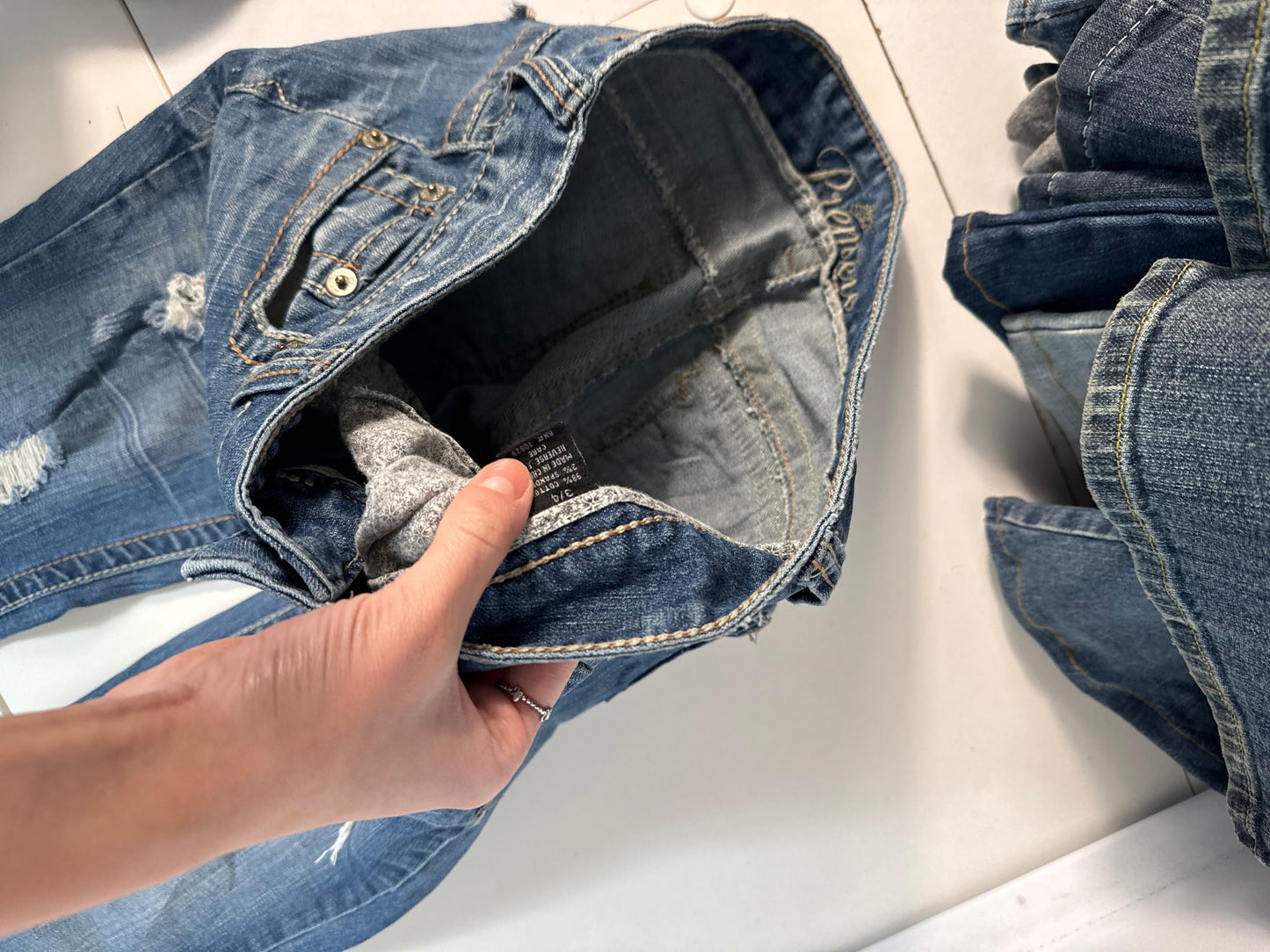 Lågmidjade jeans stl: S