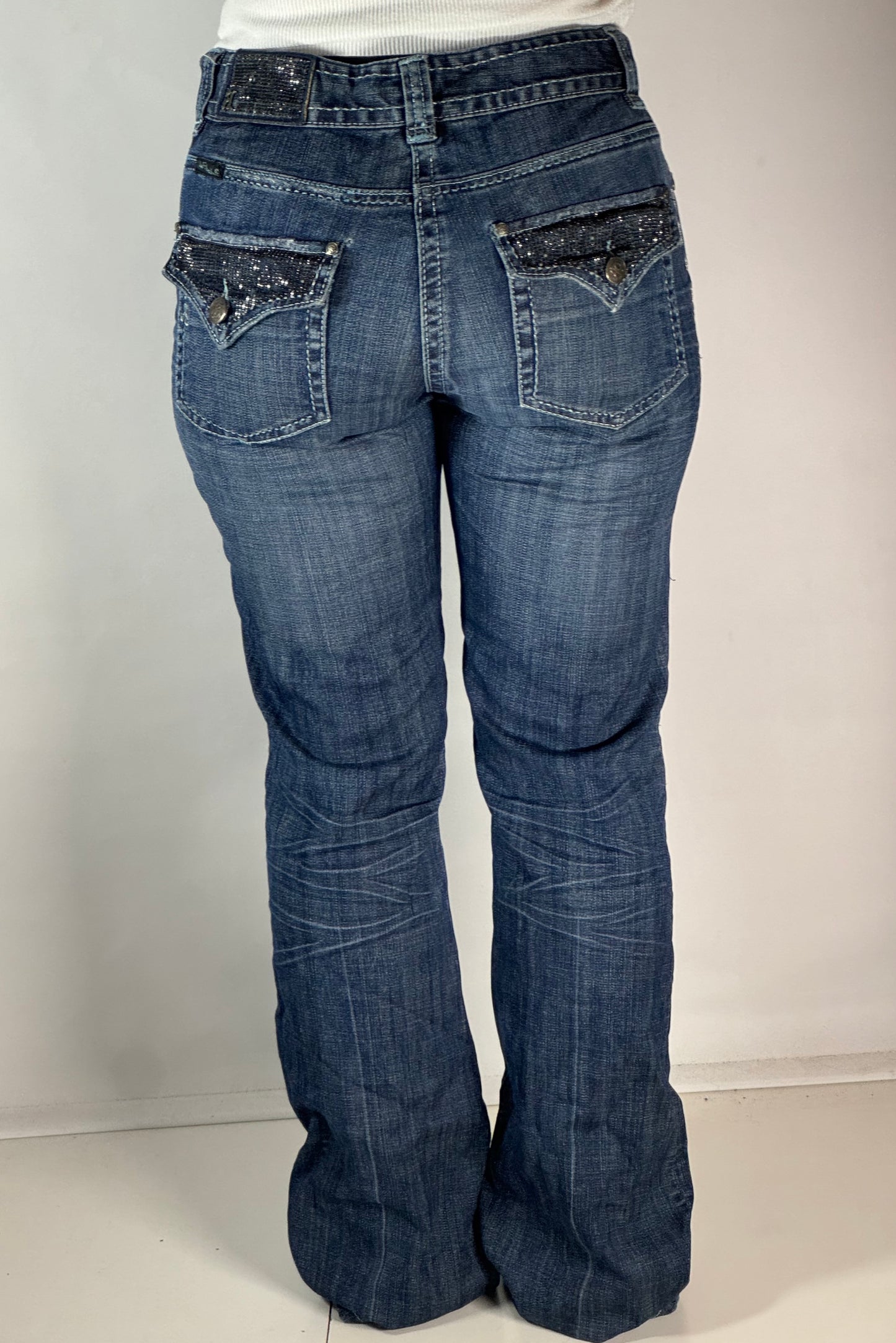 Utsvängda jeans stl: S/M