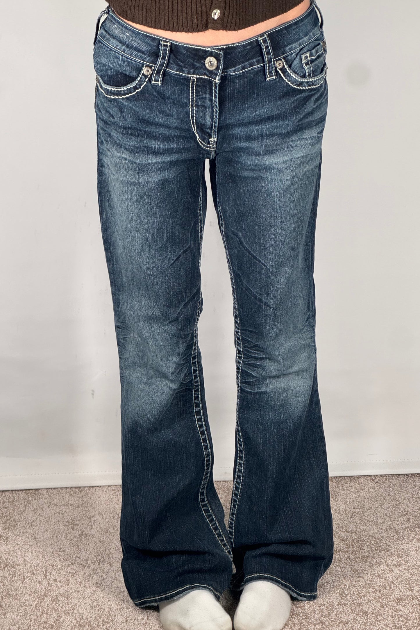 Lavtaljede jeans str: M