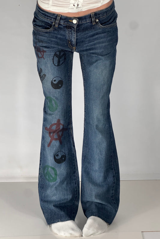 Lågmidjade jeans stl: XS