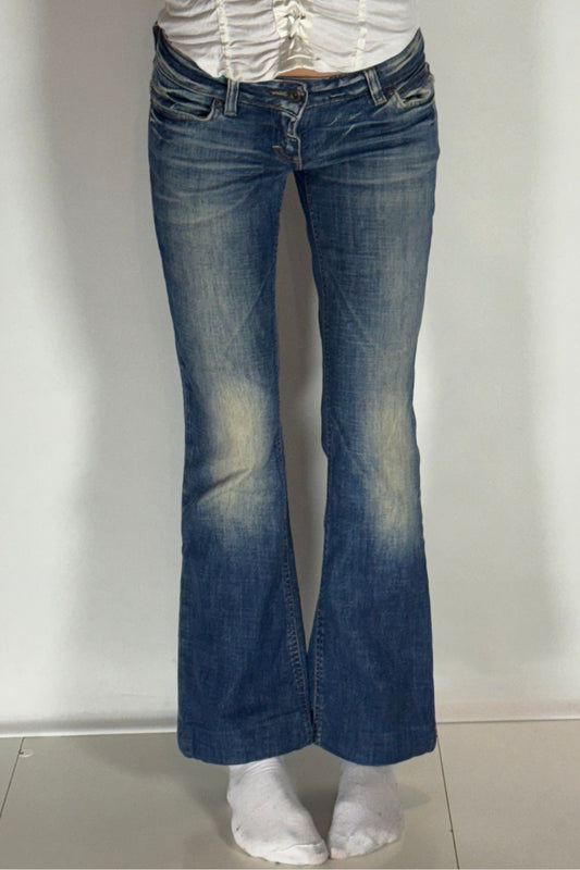 Lågmidjade jeans–stl: XS