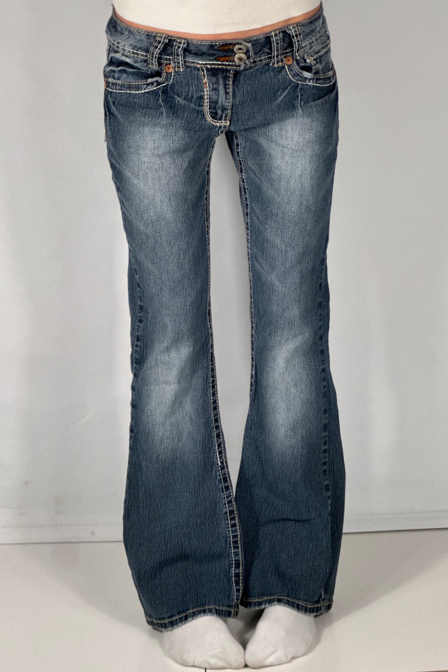 Lavtaljede jeans str: S