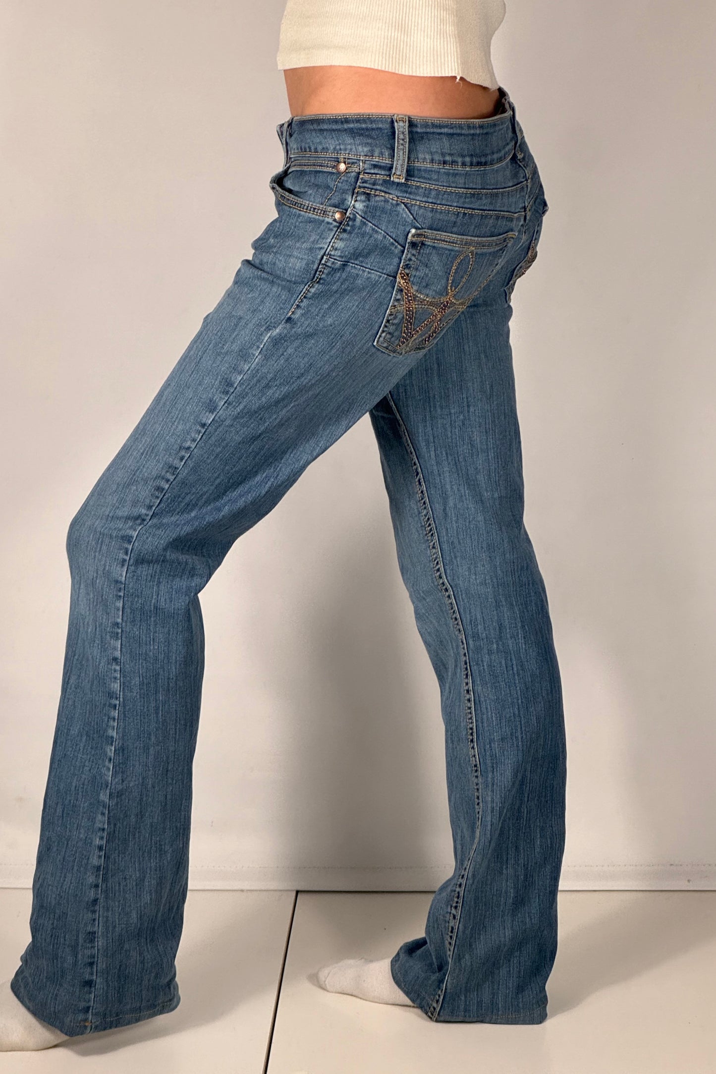 Lågmidjade jeans stl: S/M