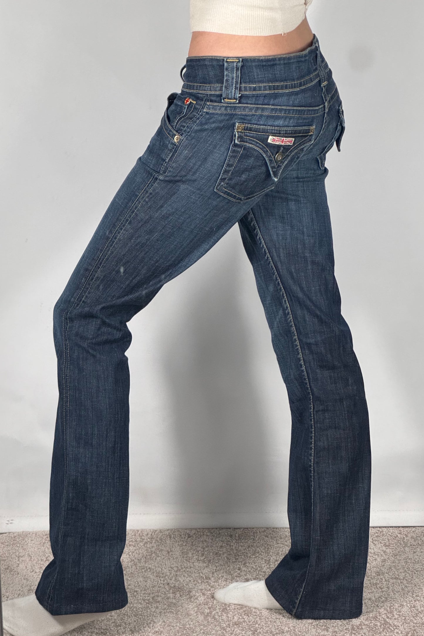 Lavtaljede jeans str: S