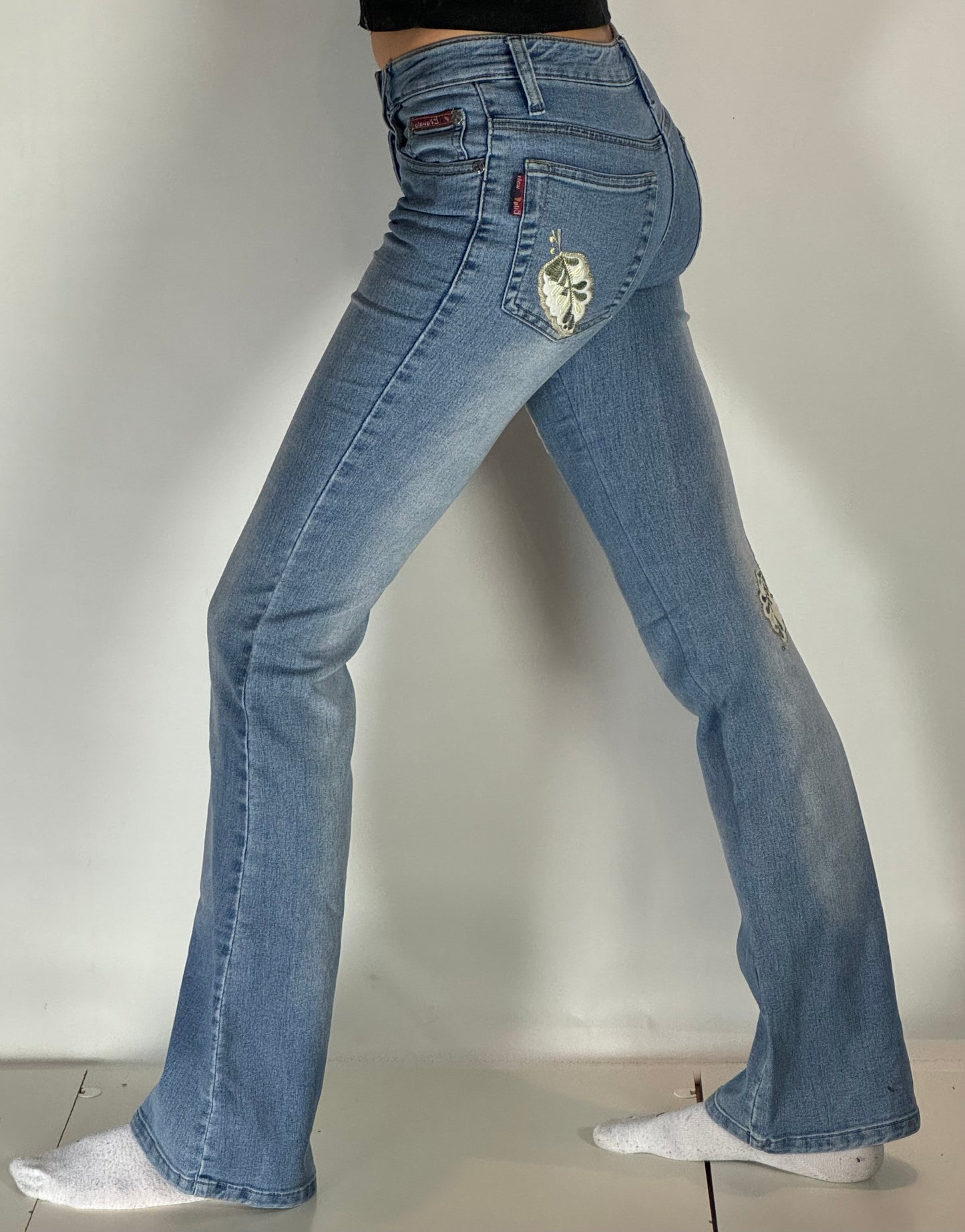 Utsvängda jeans stl: XS