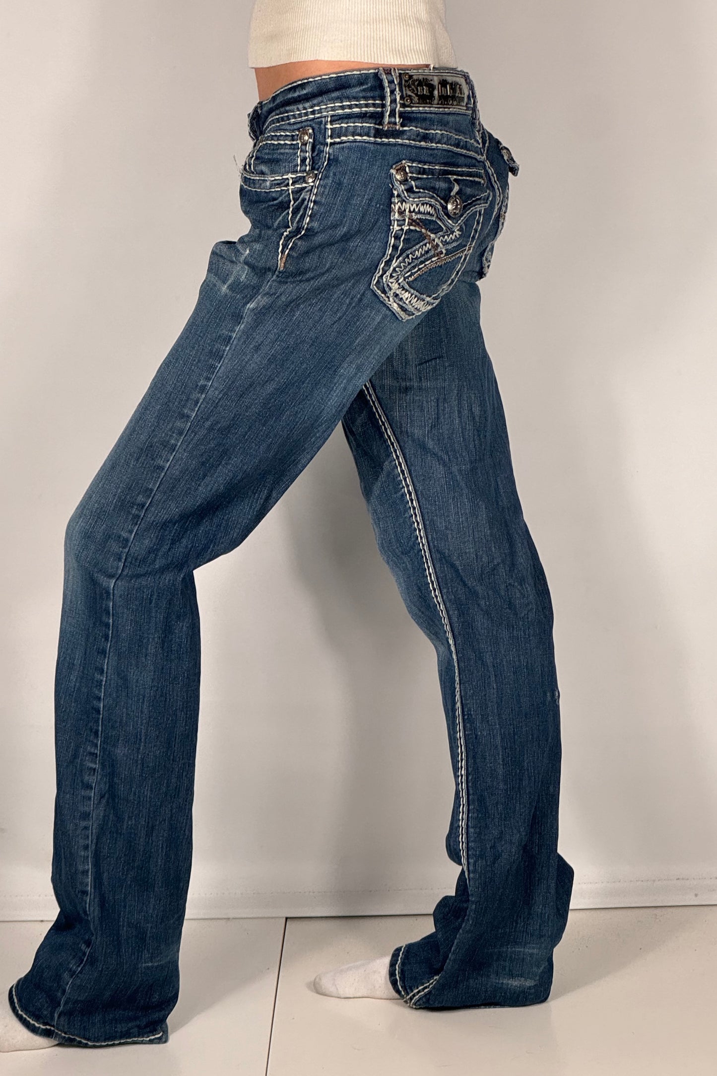 Lavtaljede jeans str: S