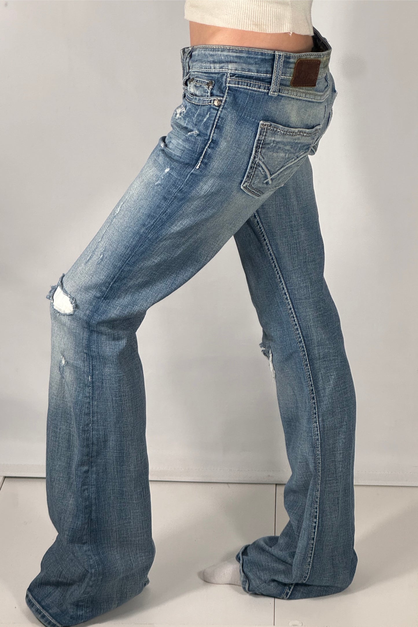 Lavtaljede jeans str: S