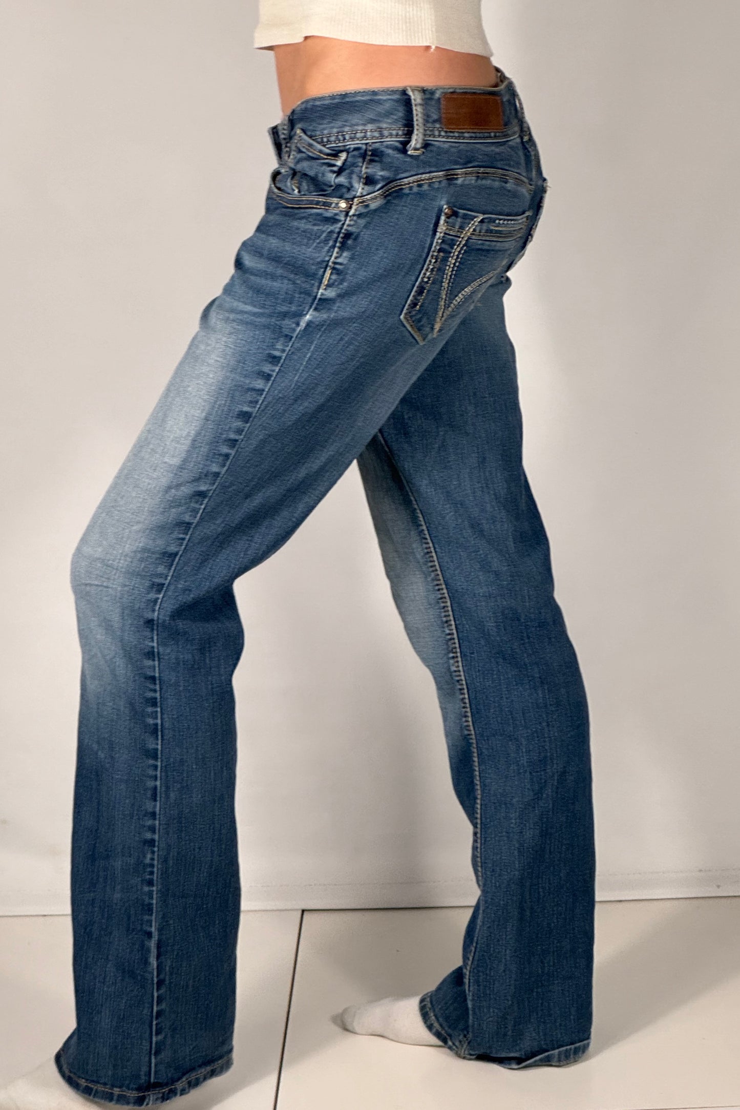 Lavtaljede jeans str: S