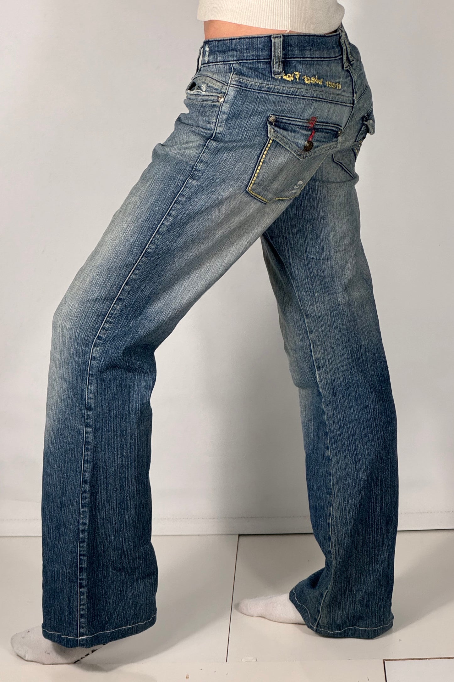 Lavtaljede jeans str: S