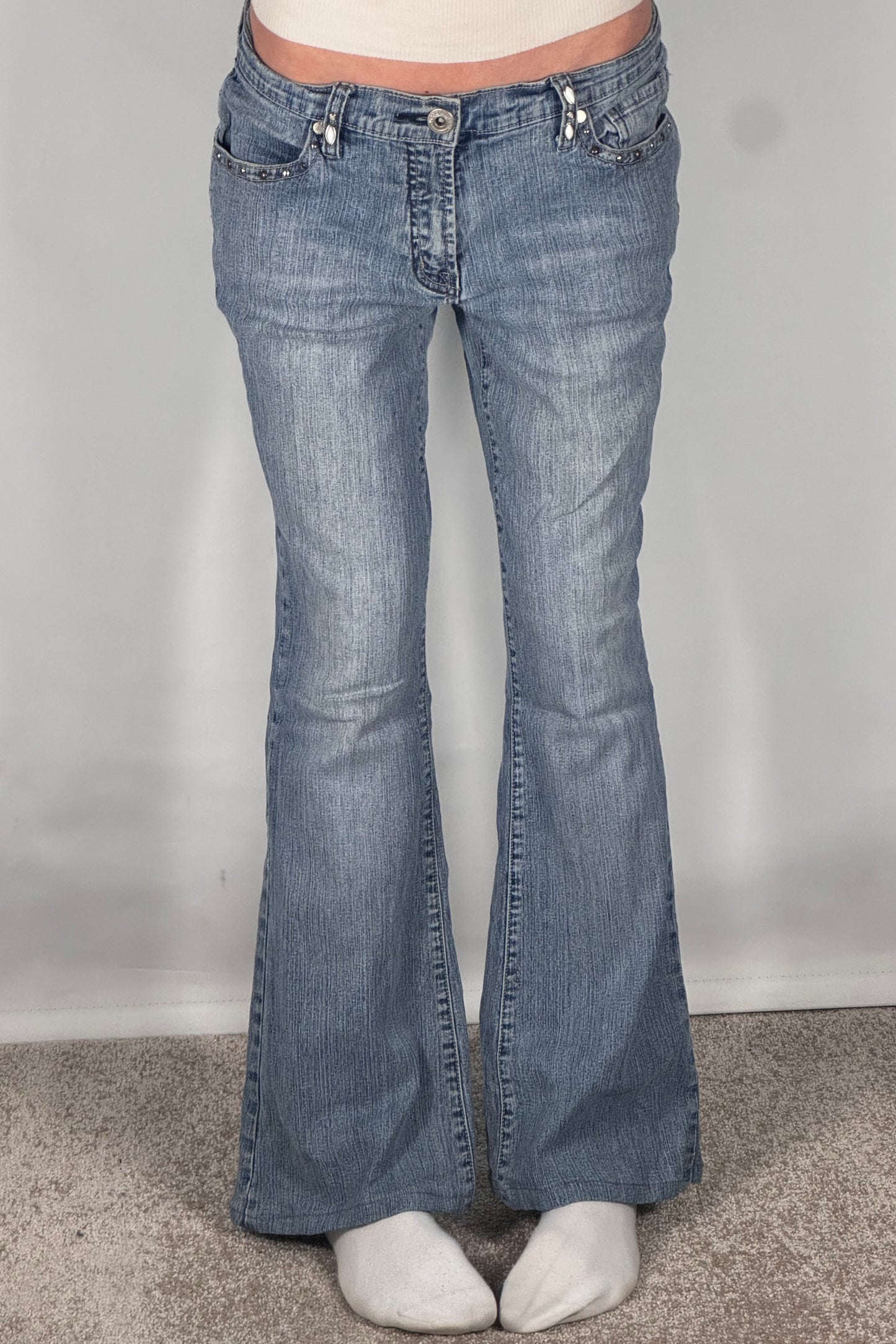 Lavtaljede jeans str: S