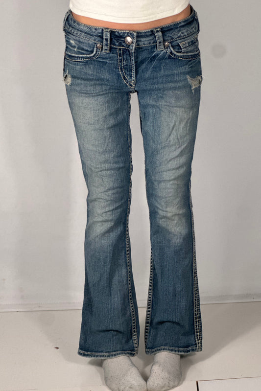 Lavtaljede jeans str: S