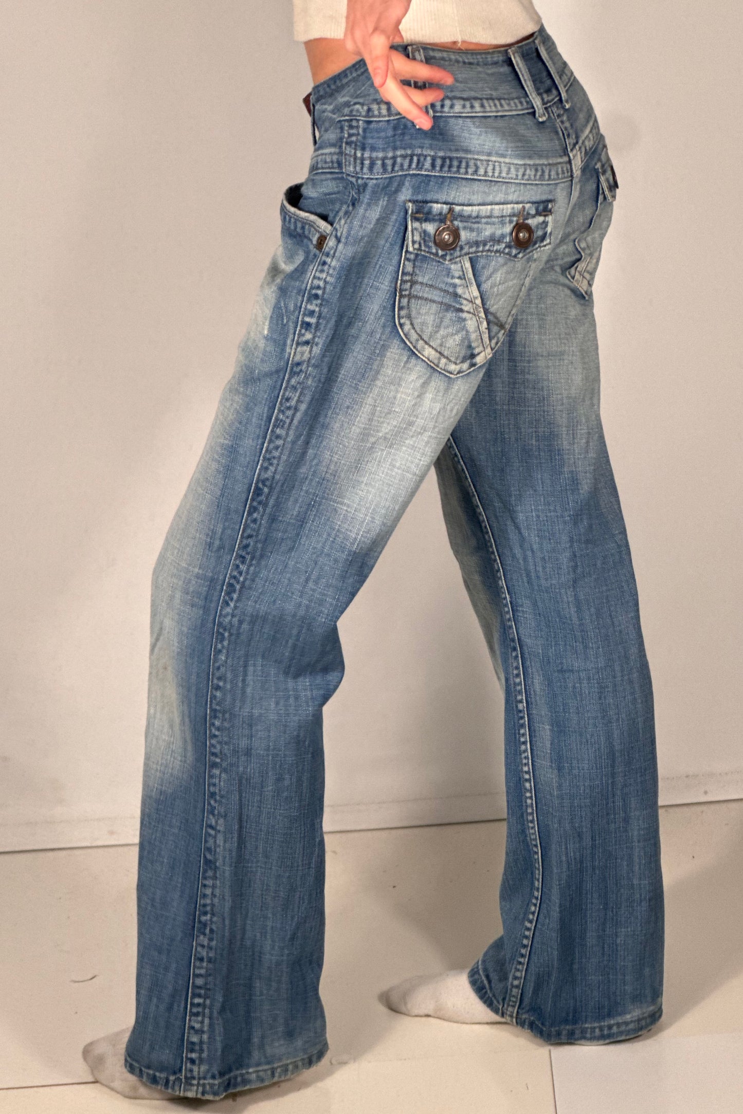 Lågmidjade jeans stl: M