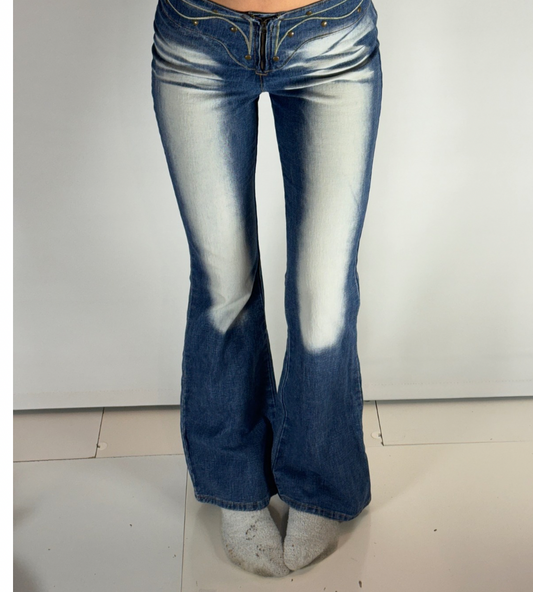 Lågmidjade jeans–stl: XS