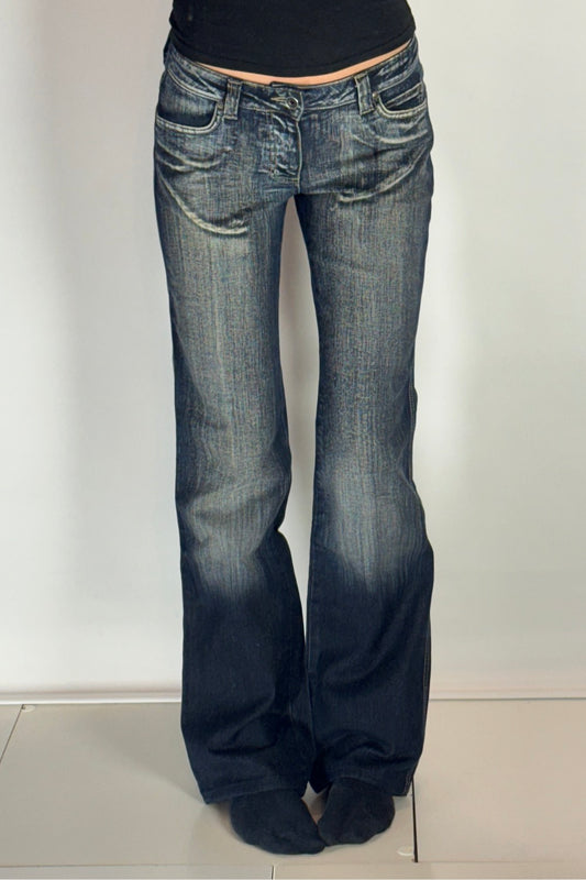 Lågmidjade jeans–stl: S