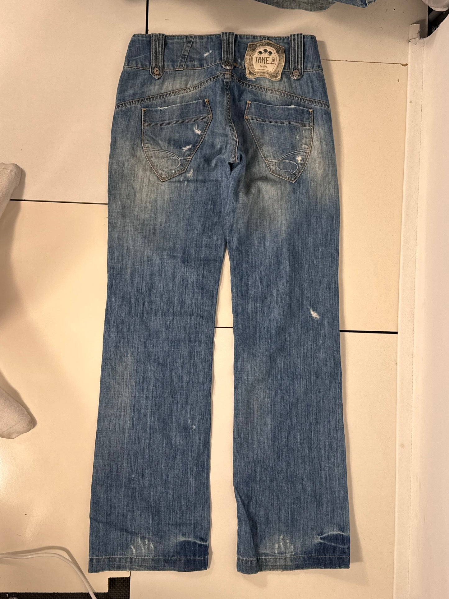 Lavtaljede jeans str: S