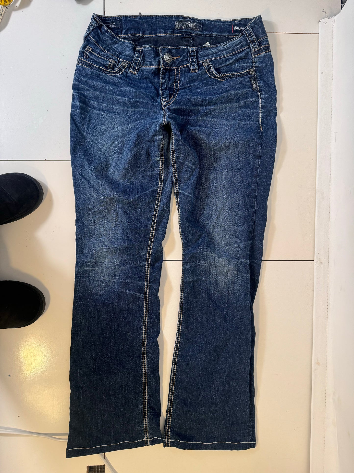 Lavtaljede jeans str: M