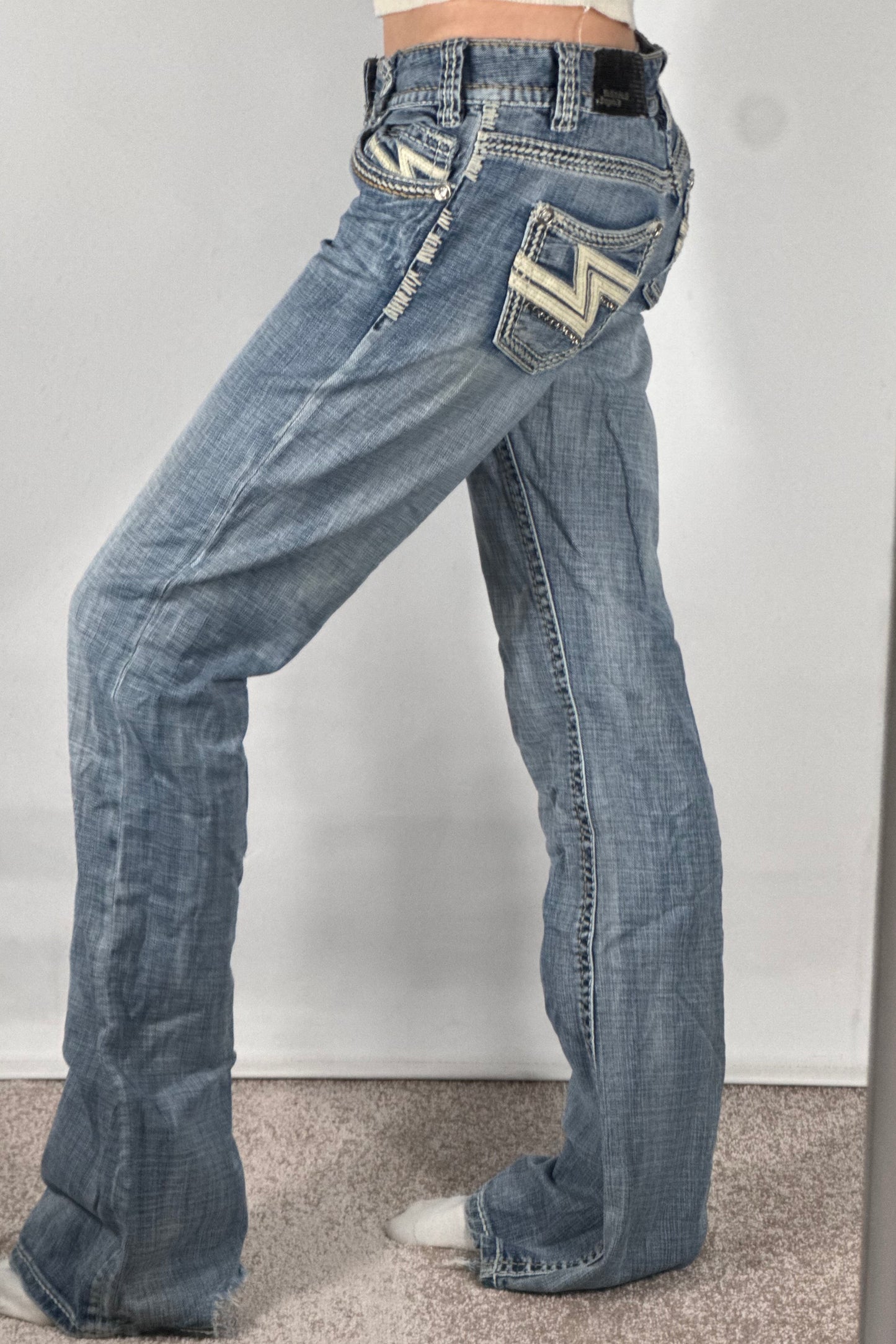 Lavtaljede jeans str: S