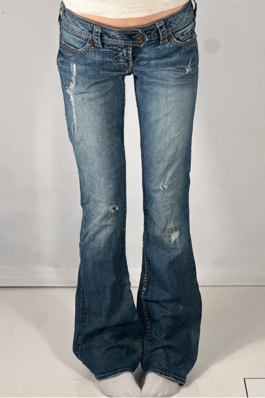 Lavtaljede jeans str: S