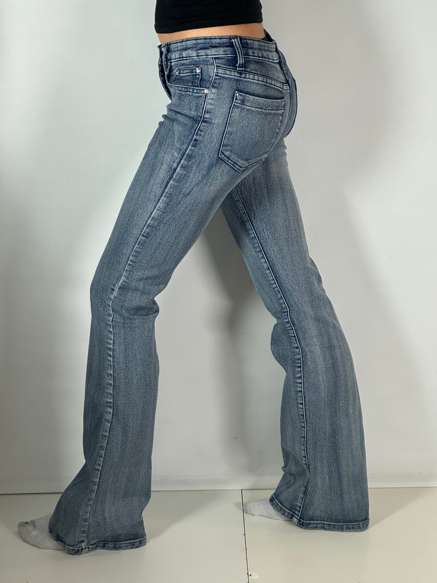 Utsvängda jeans stl: XS