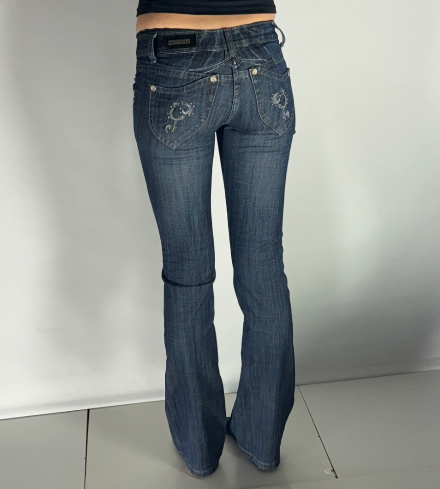 Lågmidjade jeans–stl: XXS